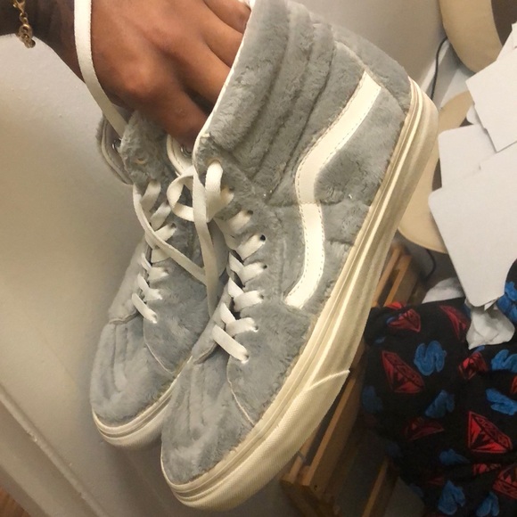 Sherpa grey Sk8 Hi Vans - Picture 4 of 4